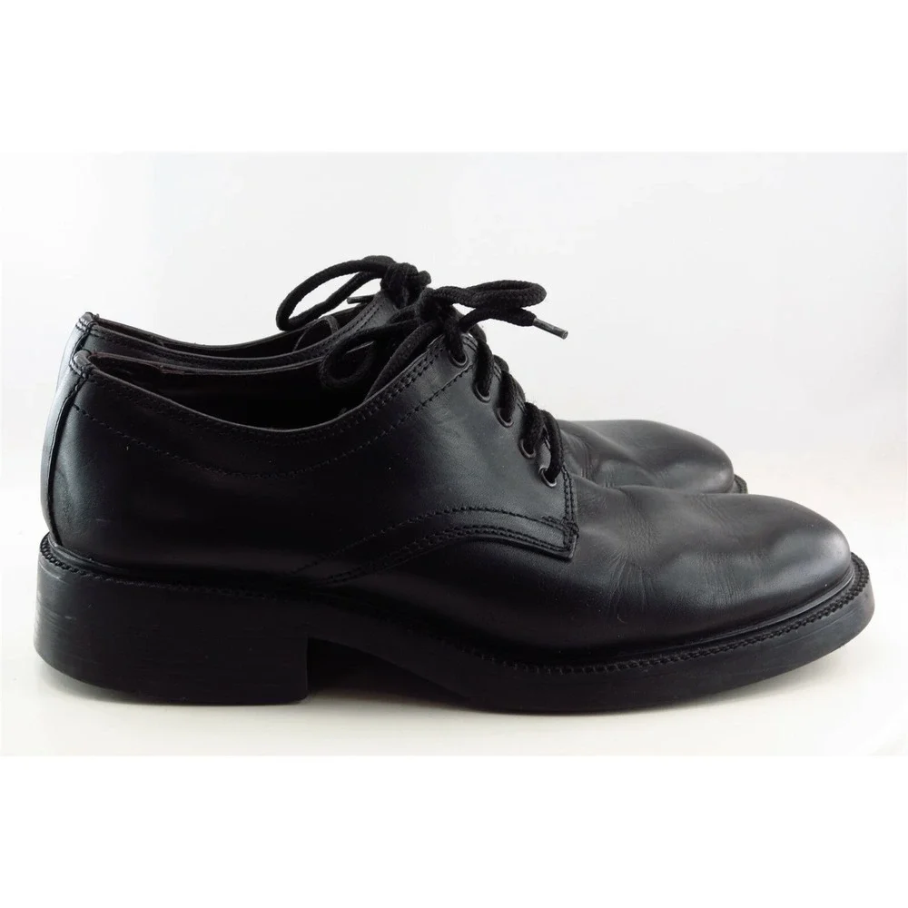 Kenneth Cole Reaction Derby Oxfords Black‎ Leather Men Shoes Size 9.5 Medium
